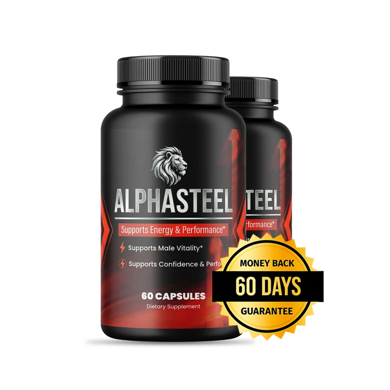 AlphaSteel Natural Men's Wellness Formula — 2 Bottle / 60 Day Pack