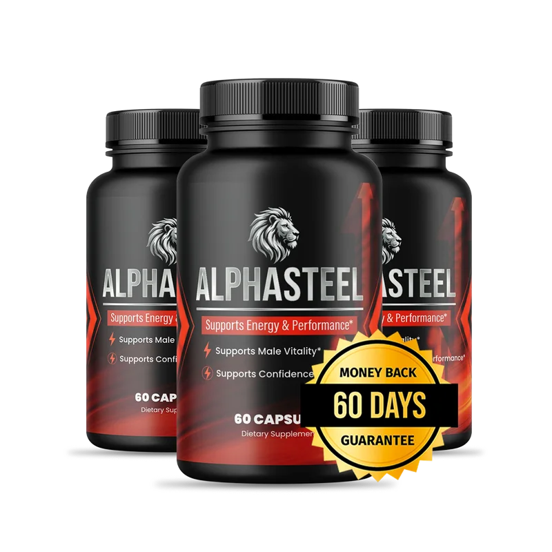 AlphaSteel Natural Men's Wellness Formula — 3 Bottle / 90 Day Pack